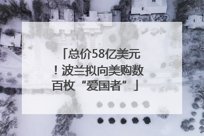 总价58亿美元！波兰拟向美购数百枚“爱国者”
