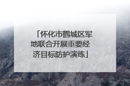 怀化市鹤城区军地联合开展重要经济目标防护演练