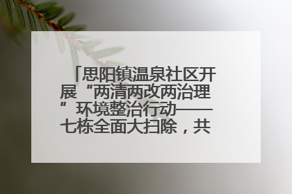 思阳镇温泉社区开展“两清两改两治理”环境整治行动——七栋全面大扫除，共建洁净家园