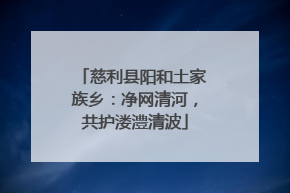慈利县阳和土家族乡：净网清河，共护溇澧清波