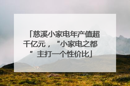 慈溪小家电年产值超千亿元，“小家电之都”主打一个性价比