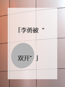 李勇被“双开”