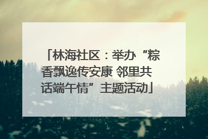 林海社区：举办“粽香飘逸传安康 邻里共话端午情”主题活动