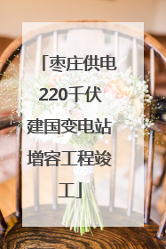 枣庄供电220千伏建国变电站增容工程竣工