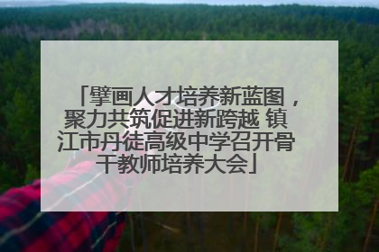 擘画人才培养新蓝图，聚力共筑促进新跨越 镇江市丹徒高级中学召开骨干教师培养大会
