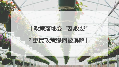 政策落地变“乱收费”？惠民政策缘何被误解