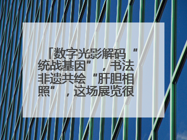 数字光影解码“统战基因”，书法非遗共绘“肝胆相照”，这场展览很有创意！