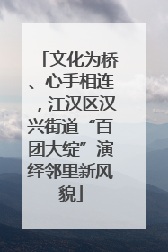 文化为桥、心手相连，江汉区汉兴街道“百团大绽”演绎邻里新风貌