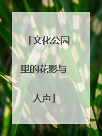文化公园里的花影与人声