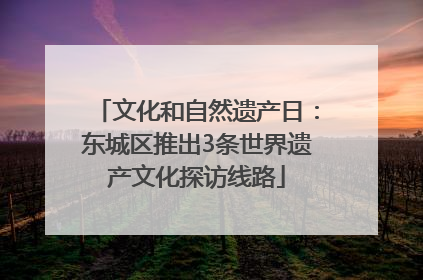 文化和自然遗产日：东城区推出3条世界遗产文化探访线路