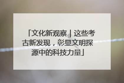 文化新观察｜这些考古新发现，彰显文明探源中的科技力量