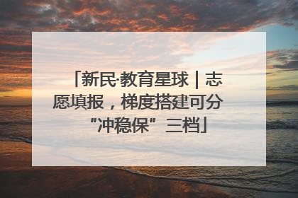 新民·教育星球｜志愿填报，梯度搭建可分“冲稳保”三档