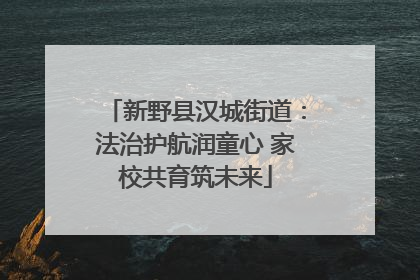 新野县汉城街道：法治护航润童心 家校共育筑未来