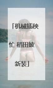 机械插秧忙 稻田披新装