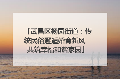 武昌区杨园街道：传统民俗邂逅婚育新风 共筑幸福和谐家园
