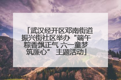 武汉经开区邓南街道振兴街社区举办“端午粽香飘正气 六一童梦筑廉心” 主题活动