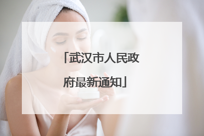 武汉市人民政府最新通知