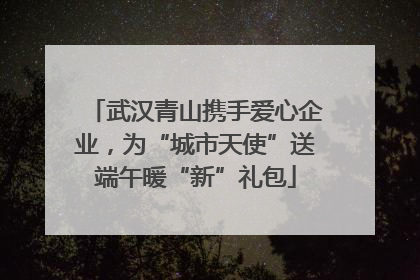 武汉青山携手爱心企业，为“城市天使”送端午暖“新”礼包