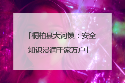 桐柏县大河镇：安全知识浸润千家万户