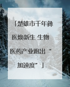 楚雄市千年彝医焕新生 生物医药产业跑出“加速度”