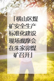 横山区煤矿安全生产标准化建设现场观摩会在朱家峁煤矿召开