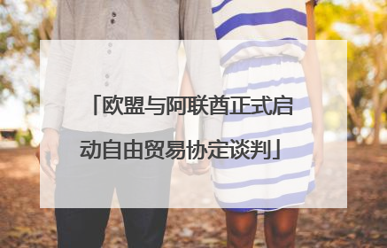 欧盟与阿联酋正式启动自由贸易协定谈判