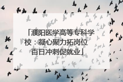 濮阳医学高等专科学校：凝心聚力拓岗位 百日冲刺促就业