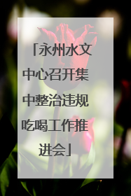 永州水文中心召开集中整治违规吃喝工作推进会
