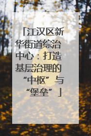 江汉区新华街道综治中心：打造基层治理的“中枢”与“堡垒”