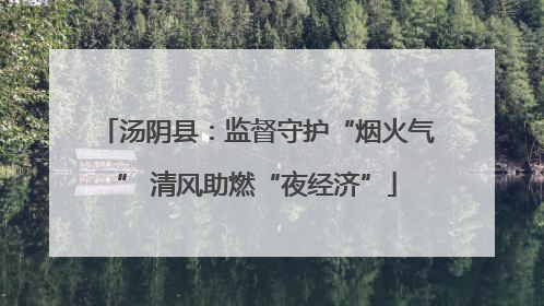 汤阴县：监督守护“烟火气” 清风助燃“夜经济”