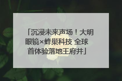 沉浸未来声场！大明眼镜×蜂巢科技 全球首体验落地王府井
