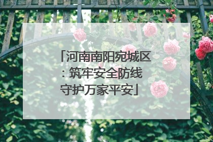 河南南阳宛城区：筑牢安全防线 守护万家平安