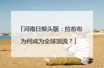 河南日报头版：拉布布为何成为全球顶流？