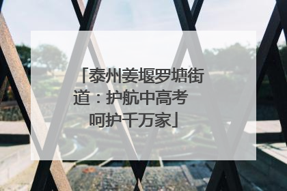 泰州姜堰罗塘街道：护航中高考 呵护千万家