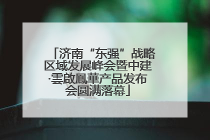 济南“东强”战略区域发展峰会暨中建·雲啟鳳華产品发布会圆满落幕