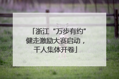 浙江“万步有约”健走激励大赛启动，千人集体开卷