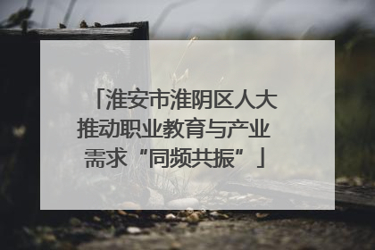 淮安市淮阴区人大推动职业教育与产业需求“同频共振”