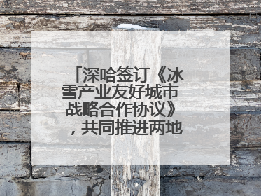 深哈签订《冰雪产业友好城市战略合作协议》，共同推进两地冰雪体育文化旅游高质量发展