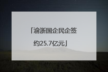 渝浙国企民企签约25.7亿元