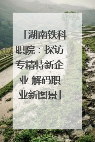 湖南铁科职院：探访专精特新企业 解码职业新图景