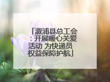 溆浦县总工会：开展暖心关爱活动 为快递员权益保障护航