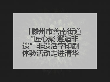 滕州市善南街道“匠心聚 邂逅非遗”非遗活字印刷体验活动走进清华园小学