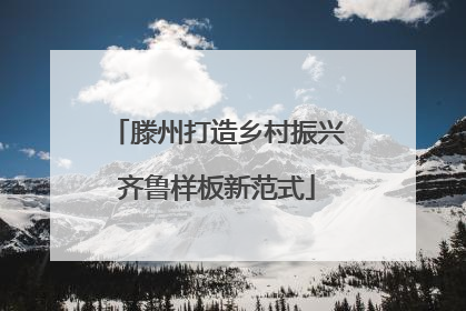 滕州打造乡村振兴齐鲁样板新范式