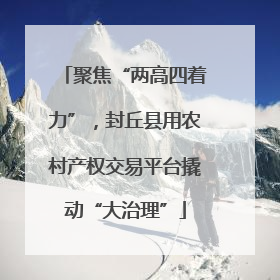 聚焦“两高四着力”，封丘县用农村产权交易平台撬动“大治理”