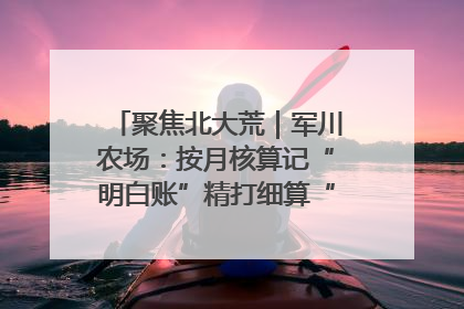 聚焦北大荒｜军川农场：按月核算记“明白账”精打细算“过紧日子”