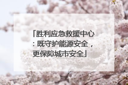 胜利应急救援中心：既守护能源安全，更保障城市安全