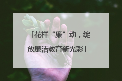 花样“廉”动，绽放廉洁教育新光彩