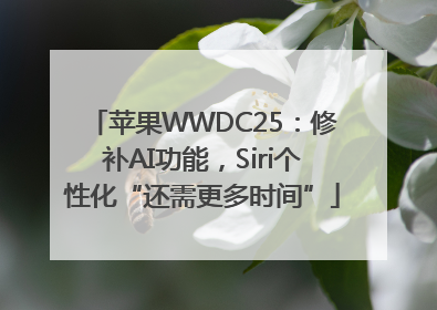 苹果WWDC25：修补AI功能，Siri个性化“还需更多时间”