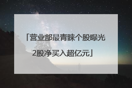 营业部最青睐个股曝光 2股净买入超亿元