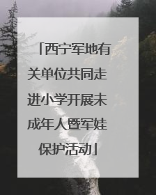 西宁军地有关单位共同走进小学开展未成年人暨军娃保护活动